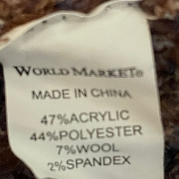 World Market Wool Blend Fringed Cardigan One size - Picture 6 of 7